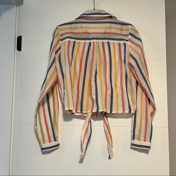 Japna | Front Tie Button Up Shirt - Picture 8 of 14